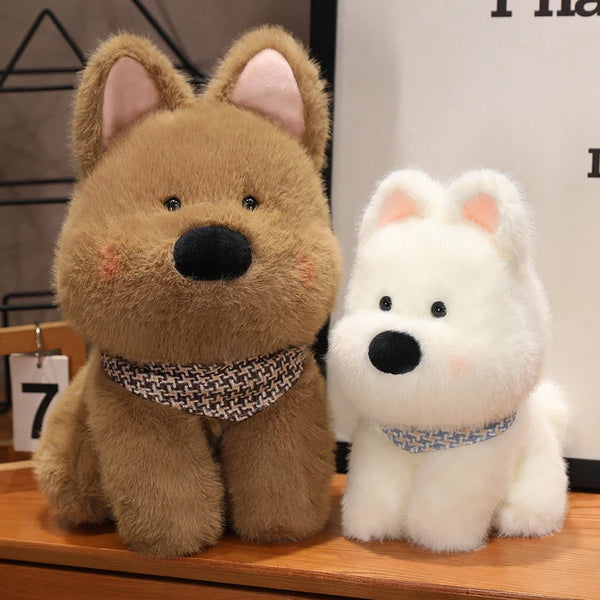 Cute Plush West Highland Dog Plush Toy White Terrier Dolls Stuffed Soft Dog