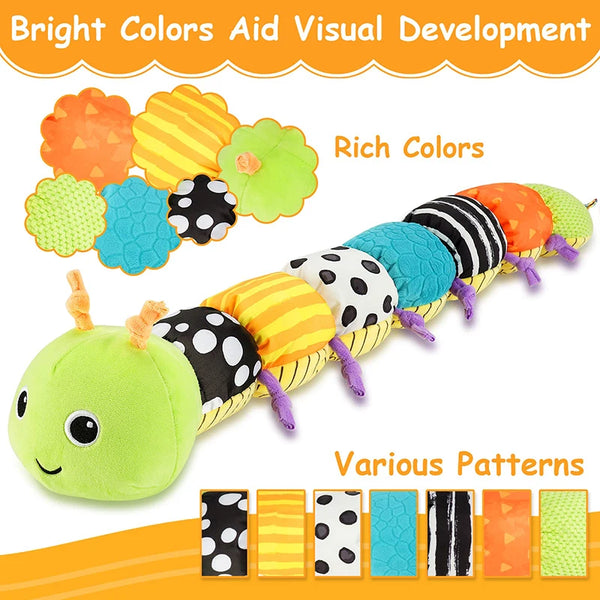 Baby Rattle Musical Caterpillar Worm Soft Infant Plush Toys – Sensory Fun Wrapped in Gentle Smiles