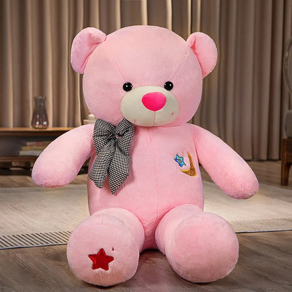60-80cm Kawaii Star Moon Teddy Bear Plush Toy Giant Stuffed Animals Birthday Valentines Day Gift Soft Pillow Dolls Grilfriend