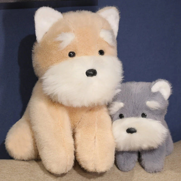 Cute Schnauzer Puppy Plush Toy – Soft Bearded Dog Plushie for Kids’ Gifts and Decor