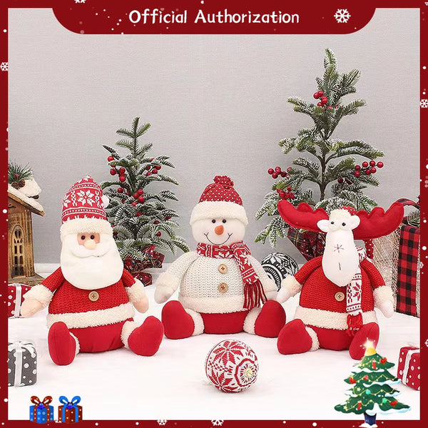 30-70CM Christmas Present Santa Claus Scalable Plush Toy – A Kawaii Holiday Hug You Can Stretch