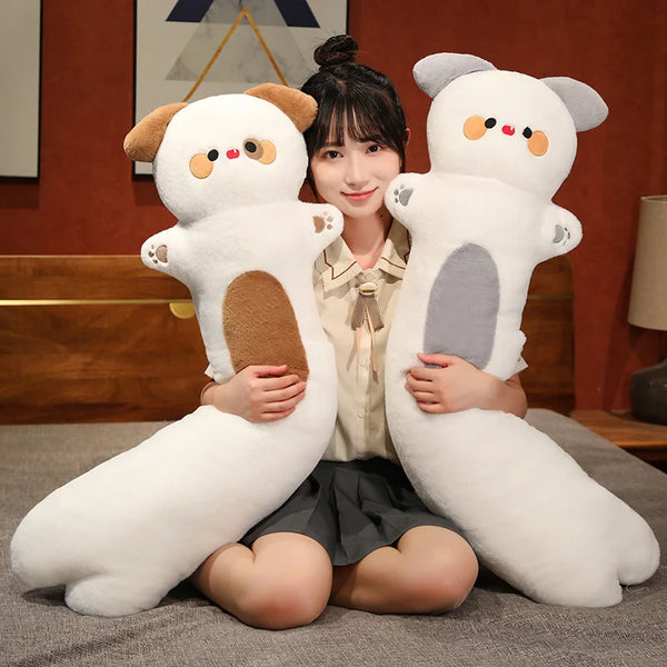 Kawaii Puppy Dog Doll Plush Toy Long Soft Fluffy Doggy Cartoon Animal Toy