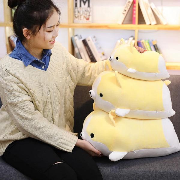 Happy Chuppy Corgi-Dog Plush Toy Stuffed Soft Animal Cartoon Pillow
