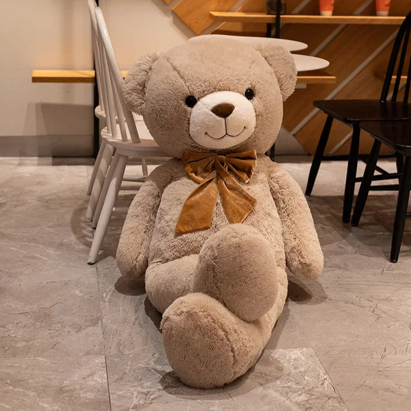 1pc High Quality Giant American Teddy Bear with Bow Plush Doll Soft Stuffed Animal Bear Plush Toys Girls Valentine Lover Birthday Gift