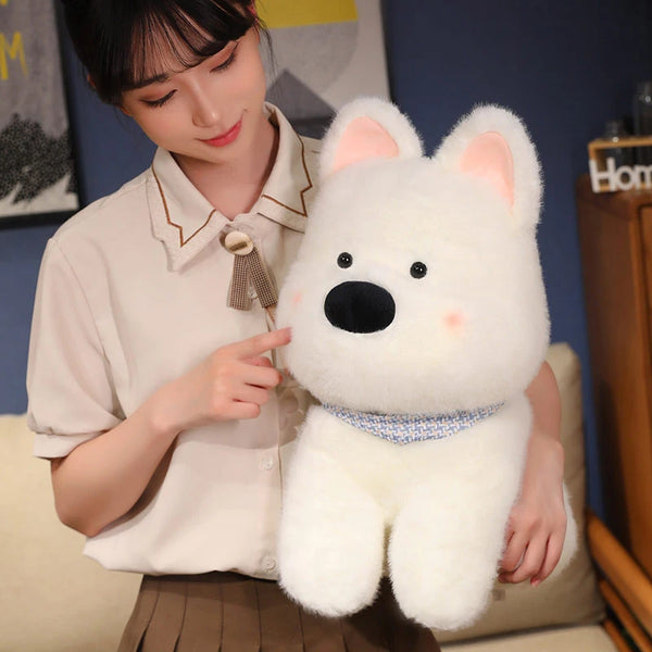 Cute Plush West Highland Dog Plush Toy White Terrier Dolls Stuffed Soft Dog
