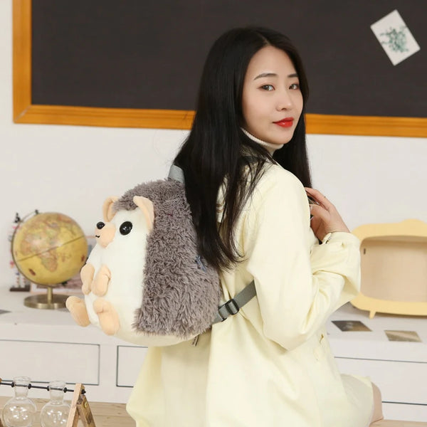 Cute Plush Hedgehog Backpack – Your Kawaii Companion For School and Play