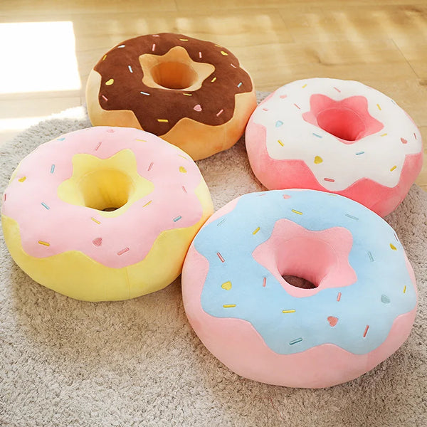 Donut Plush Pillow – Sweet Comfort in Every Hug