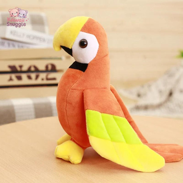 Lifelike Rio Macaw Parrot Plush Toy Orange Kawaii Snuggle