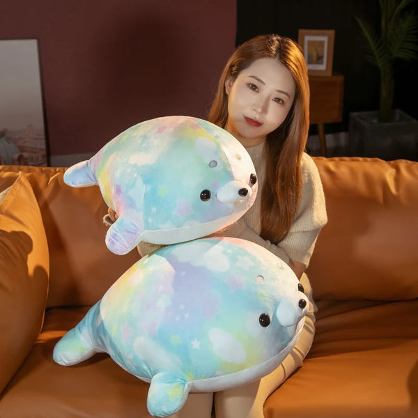 Cute Colorful Sea Lion Plush Stuffed Soft Animal