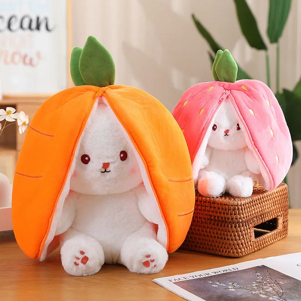 Cute Rabbit Plush Toy – Strawberry Bunny Plushie for Girls
