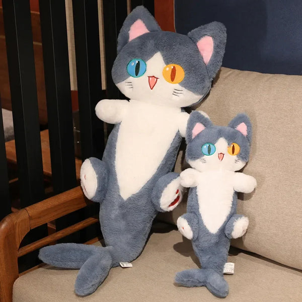 Kawaii Transform Blue Shark Cat Plush Toy – 50-85cm Soft Pillow Gift