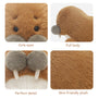 Adorable Cartoon Walrus Plush – Soft Brown Pillow Toy for Kids' Room Decor and Gift