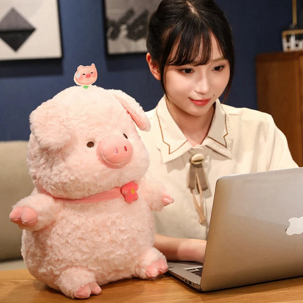 Cute Fat Pink Pig Plush – Kawaii Stuffed Animal Pig Plushie for Girls & Gift Giving
