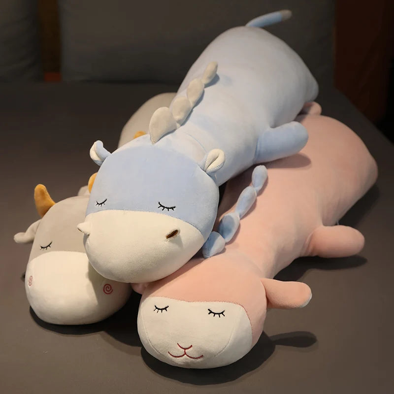80-160cm Long Sleeping Sheep Lamb Plush Toy Pillow Stuffed Animal Pillow Home Decor Gift for Girl School Nap Pillow