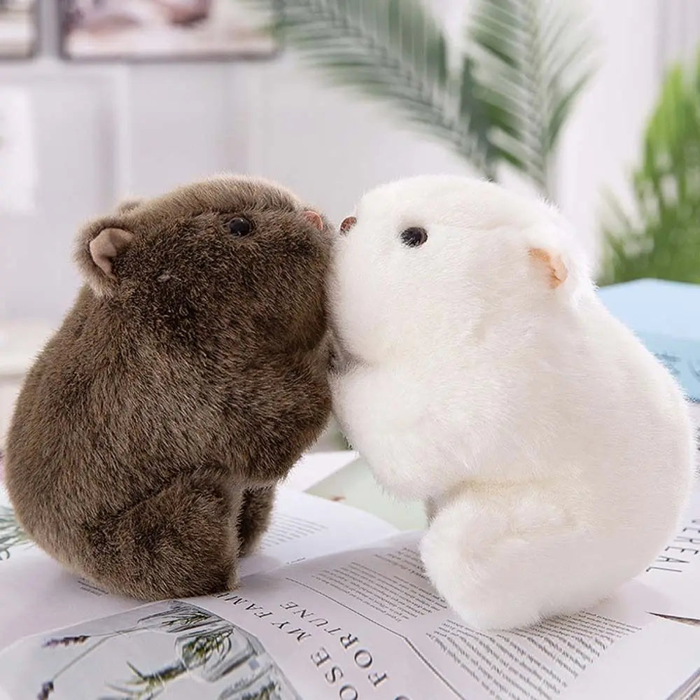 Adorable Hamster Plush Toy – Soft Fuzzy Stuffed Doll for Baby Sleep & Comfort