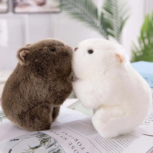 Adorable Hamster Plush Toy – Soft Fuzzy Stuffed Doll for Baby Sleep & Comfort