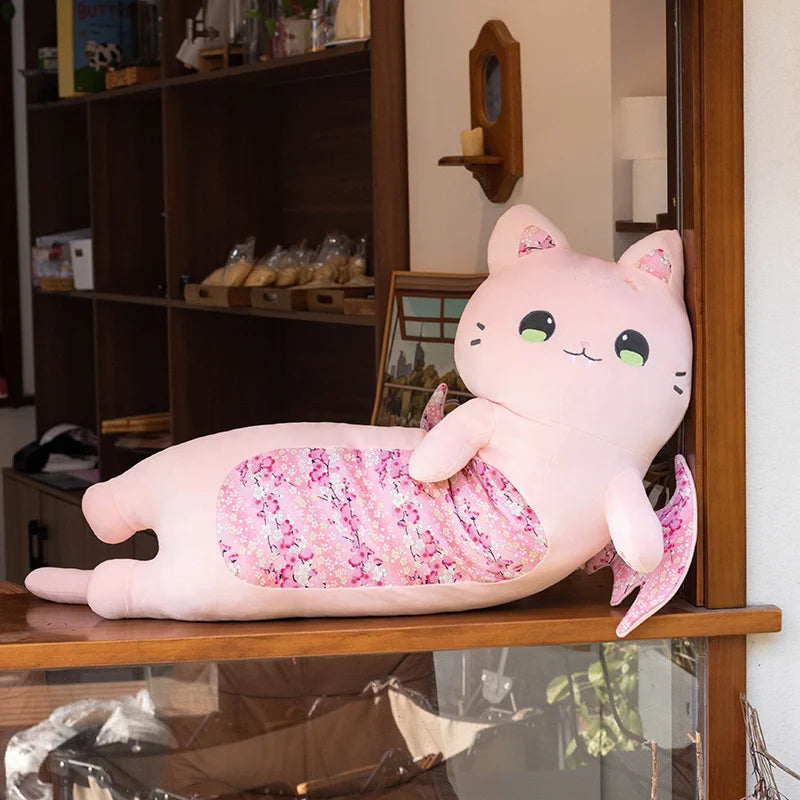 New Pink Sakura Cat Plush Toy – Flying Wings Bat Stuffed Doll