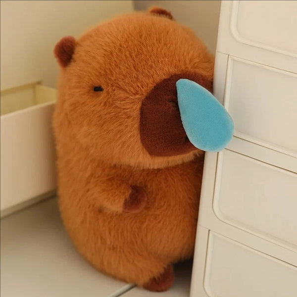 Cute Capybara Plush Toy with Stretchable Snot Simulation Animal Plush Plush Toy