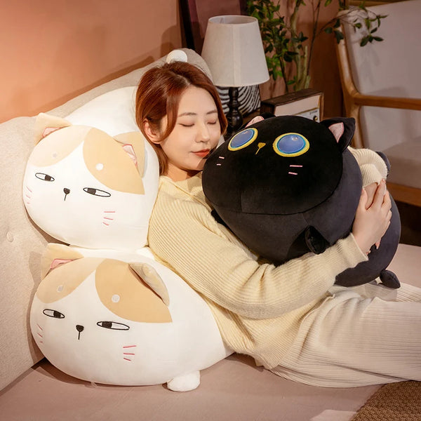 Fat Soft Cute Cat Plush Toy – Kawaii Sleeping Pillow