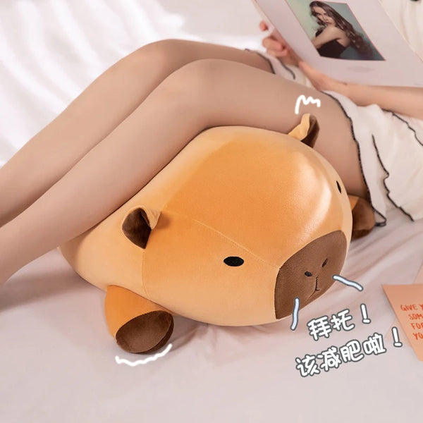 Fatty Long Capybara Plush Pillow Kawaii Bolster Toy