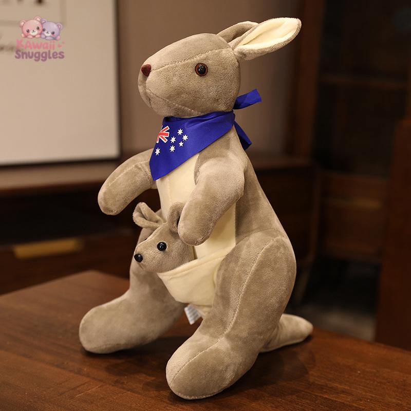 Big Size Mother & Baby Kangaroo Plush Toy – Soft & Cuddly