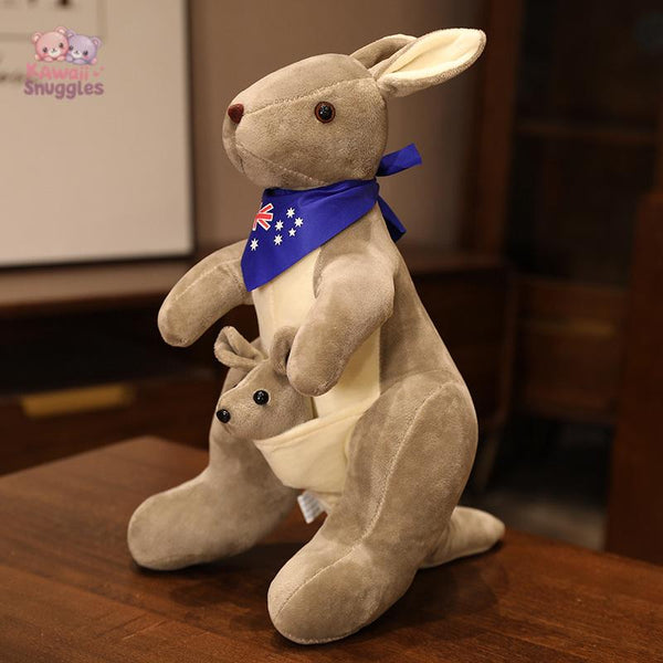 Big Size Mother & Baby Kangaroo Plush Toy – Soft & Cuddly
