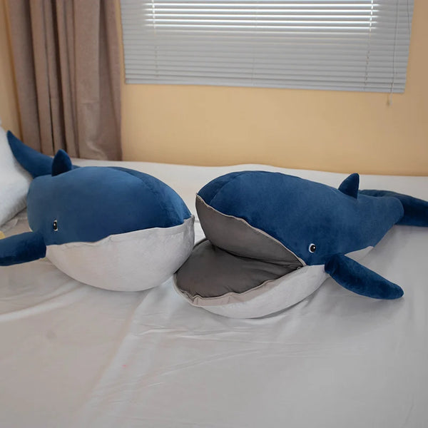 Blue Whale Doll Plush Toy Soft Aquatic Animal Plushie