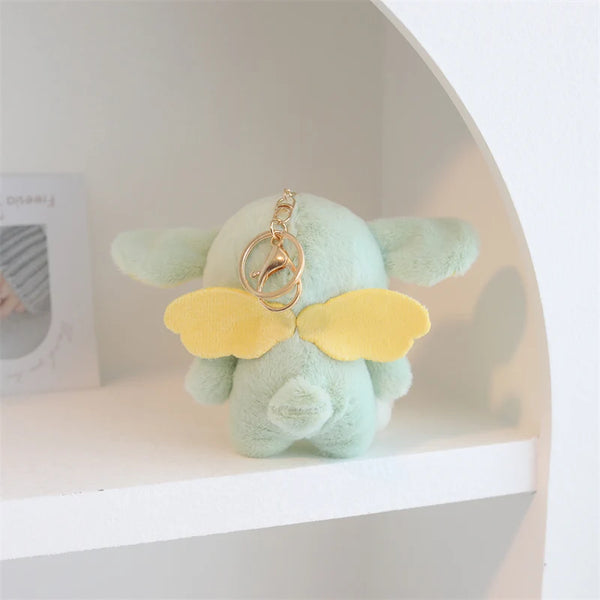 Kawaii Magic Starry Wings Sheep Plushie Keychain – Small Animal Pendant Plush for Bags & Gifts