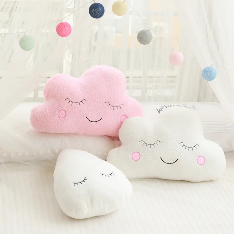 New Stuffed Cloud Moon Star Raindrop Plush Pillow – Where Dreams Begin