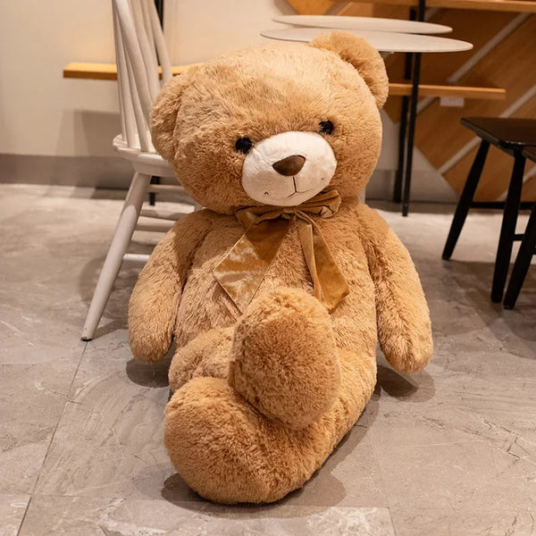 1pc High Quality Giant American Teddy Bear with Bow Plush Doll Soft Stuffed Animal Bear Plush Toys Girls Valentine Lover Birthday Gift