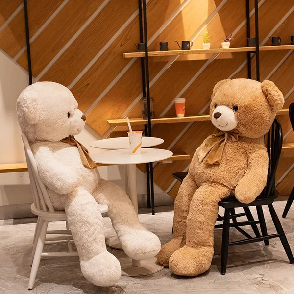1pc High Quality Giant American Teddy Bear with Bow Plush Doll Soft Stuffed Animal Bear Plush Toys Girls Valentine Lover Birthday Gift