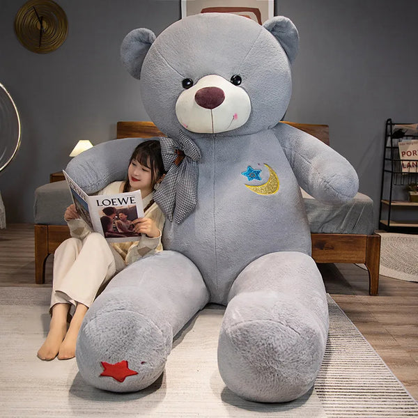 60-80cm Kawaii Star Moon Teddy Bear Plush Toy Giant Stuffed Animals Birthday Valentines Day Gift Soft Pillow Dolls Grilfriend