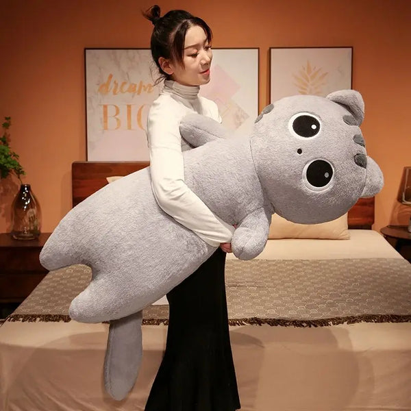 Cute Cat Pillow Sleeping Long Pillow Leg Clamping Cloth Doll Bedhead Cushion
