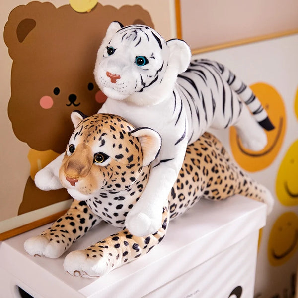 50cm Simulation Tiger Leopard Plush Cartoon Toys Home Decor Stuffed Cute Animals Dolls Soft Real Like Pillow for Kids Boys Gift