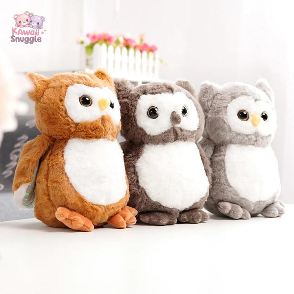 Soft Plush Cartoon Owl Toy – Stuffed Doll Kawaii Snuggle