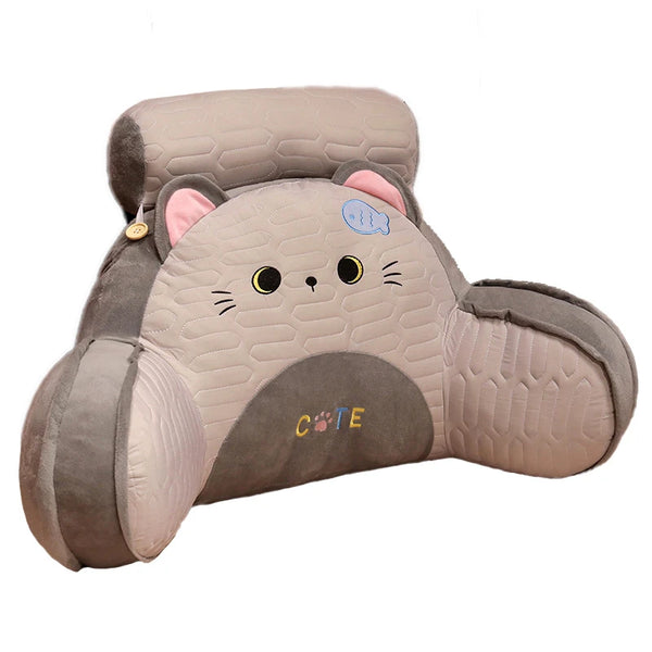 Soft Cartoon Cats Pillow – Plush Lumbar Support Chair Cushion & Home Decor