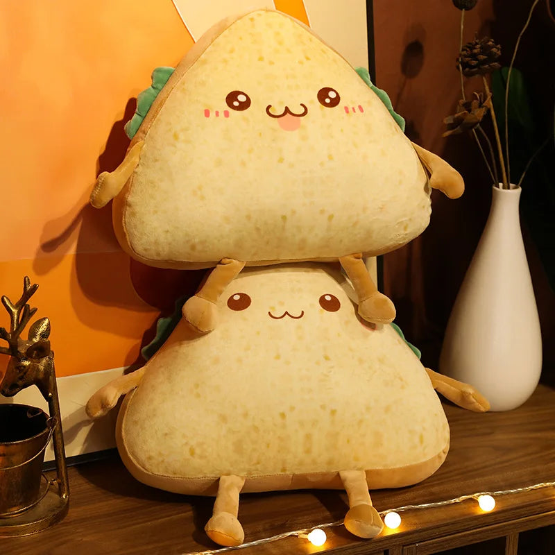 Food Sandwich Cake Plush Toy Cute Bread Stuffed Soft Nap Sleep Pillow