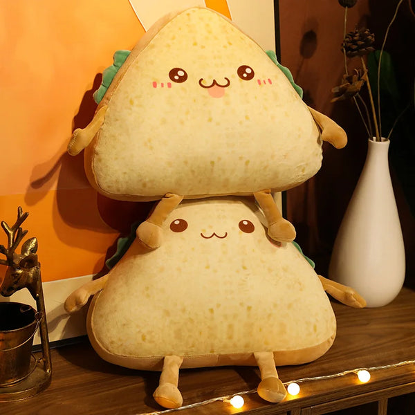 Food Sandwich Cake Plush Toy Cute Bread Stuffed Soft Nap Sleep Pillow