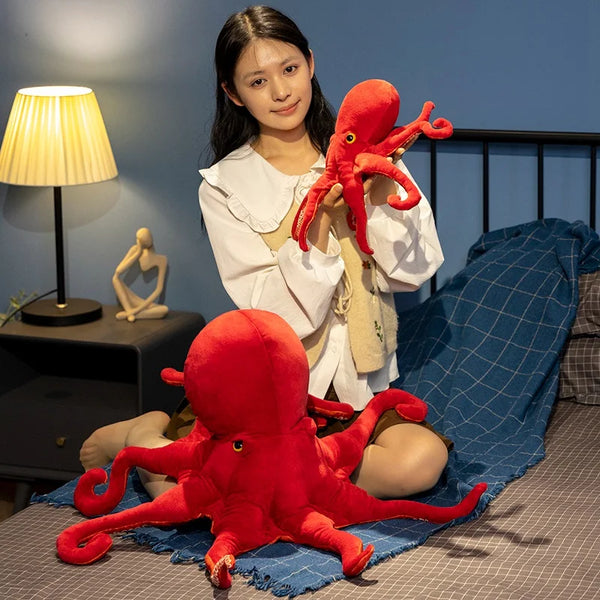 40cm75cm Lifelike Octopus Plush Toy Stuffed Simulation Sea Animal Plush Toys Red Octopus Dolls & Stuffed Toys for BirthdayGift
