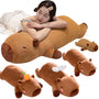 Kawaii Stuffed Capybara Animals Fruit Persimmon Long Pillow Cushion Soft