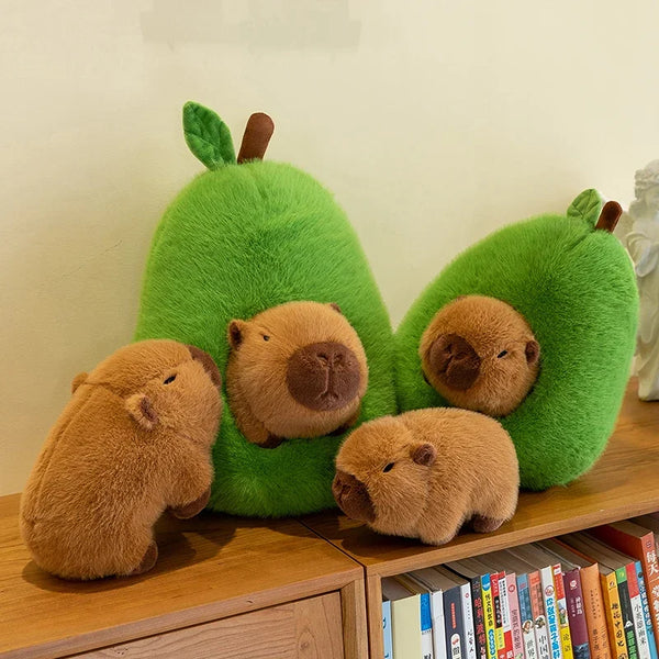 Avocado Capybara Capibara Creative Throw Pillow Plush DolL