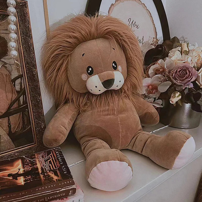 Cartoon Lion Plush Toy – Soft, cuddly wild animal doll perfect for gifts and play.