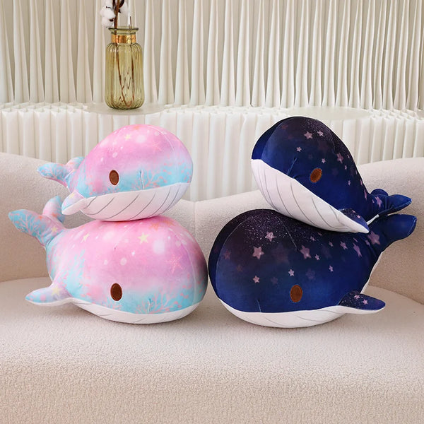Cute Narwhal Plush Rainbow Starry Sky Narwhal Soft Doll Stuffed Animals Fish