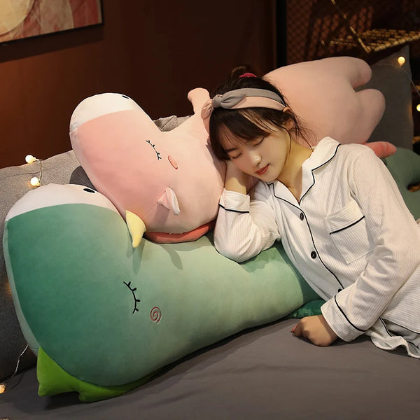 Creative Unicorn Giraffe Plush Toys Long Pillow Sleepping Cushion Stuffed Cloth Dinosaur