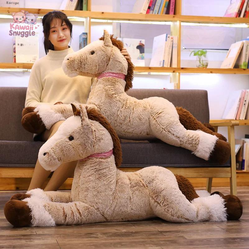 Kawaii Giant Horse Plush Toy – The Ultimate Snuggle Buddy
