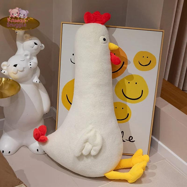 Giant Size Kawaii Stuffed Long Chicken Plush Pillow