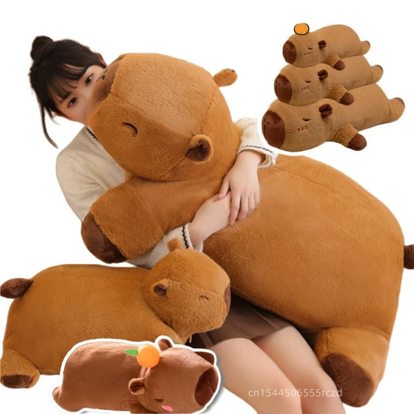 Giant Capybara Plush Doll Floor Mat – Cozy Animal Carpet