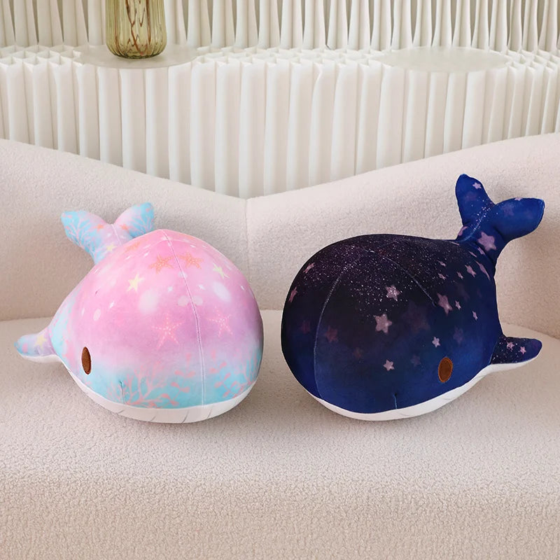 Cute Narwhal Plush Rainbow Starry Sky Narwhal Soft Doll Stuffed Animals Fish