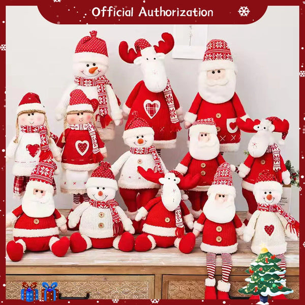 30-70CM Christmas Present Santa Claus Scalable Plush Toy – A Kawaii Holiday Hug You Can Stretch