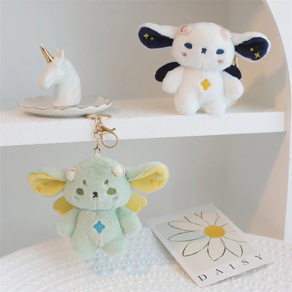 Kawaii Magic Starry Wings Sheep Plushie Keychain – Small Animal Pendant Plush for Bags & Gifts